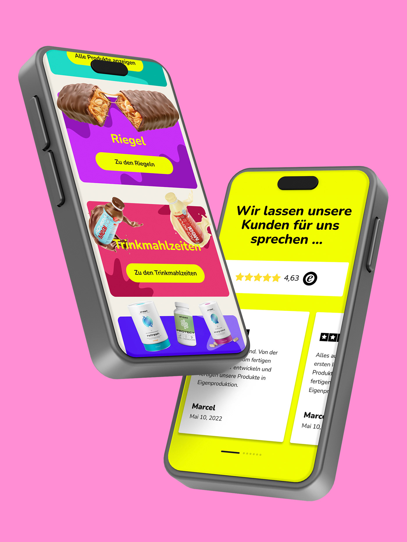 ahead Shop-Design auf dem Smartphone
